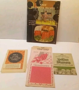 KNOX Gelatine On-Camera Recipes Cookbook 1963 Vintage With 1960s Recipe Ephemera - Picture 1 of 13