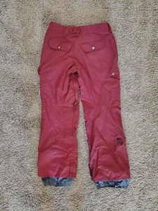 Burton Dry Ride Burgundy SnowBoard Ski Pant Wine Waterproof Size Small - Picture 1 of 5