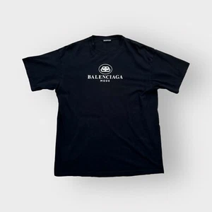 Authentic Balenciaga T-Shirt BB Mode Logo Black size M - Picture 1 of 13