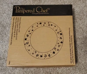 Pampered Chef 1996 Gold White Dessert Appetizer Plates Set Of 4 Retired - Picture 1 of 2