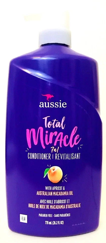 1 Aussie 26.2oz Total Miracle 7n1 Apricot & Australian Macadamia Oil Conditioner - Image 1 of 1