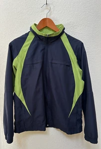 TEK Gear Jacket Lightweight Windbreaker Women's Size Medium Blue Neon Green - Picture 1 of 13