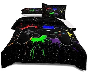 Gaming Bedding Set Size Gamer Comforter Set for Boys Girls Kids Teens Full A01 - Picture 1 of 7