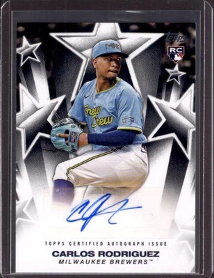 CARLOS RODRIGUEZ 2025 Topps Series 1 Baseball Stars RC Autograph Auto #BSA-CR - Image 1 of 2