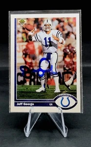 1991 Upper Deck - Jeff George #345 - Hand Signed Auto - Picture 1 of 2