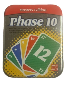 Phase 10 Masters Edition Card Game Fundex 2003 Collectible Tin COMPLETE - Picture 1 of 2