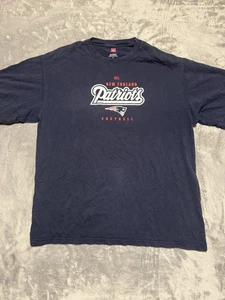 Nfl T-Shirt Patriots Blu Navy Maglietta Uomo XL - Foto 1 di 5