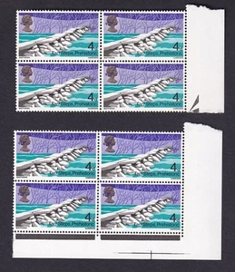 GB QEII 1968 4d Brücken X2 Sorte 'No curve' & 'Retouch O' W130d/c UM MNH ** - Bild 1 von 3