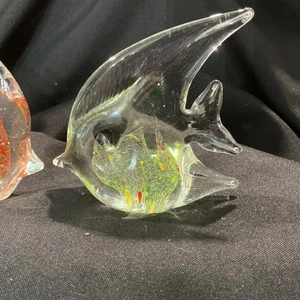 Vintage Hand blown Glass Fish Paperweight 4 Inch See Description - Picture 1 of 5