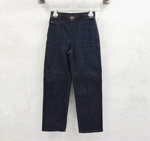 Hermes Lamb Dark Blue Denim Pants 137609767 - Picture 1 of 4