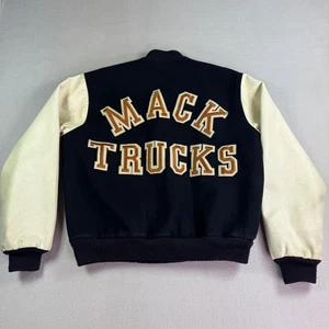 Chaqueta de Camión Mack De Colección Para Hombres Grande Línea Tiza Bulldog Universitario Parche Camión - Imagen 1 de 18