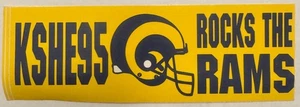 NEU VINTAGE K-SHE 95 Autoaufkleber St Louis REAL ROCK RADIO RAMS NFL FOOTBALL - Bild 1 von 1