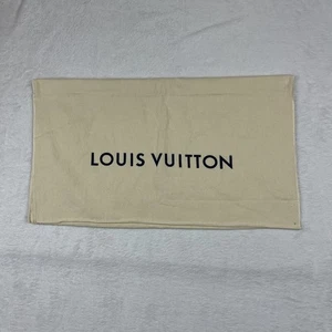 Auténtico bolso antipolvo Louis Vuitton sobre solapa beige algodón 22x12 - Imagen 1 de 6