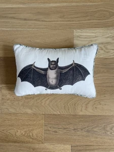 Collectible Bat Nap John Derian Target Threshold Lumbar Throw Pillow Halloween - Picture 1 of 12