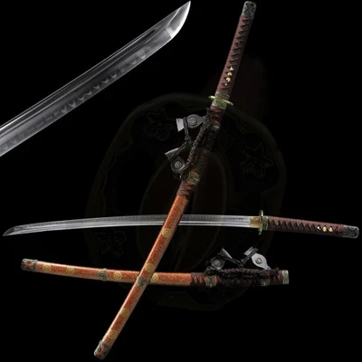 Tachi Clay Tempered T10 Battle Ready Japanese Samurai Functional Katana Sword - Image 1 of 4