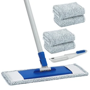 Mops for Floor Cleaning Microfiber Flat Mop with 4 Washable Mop Pads 57" Long... - Picture 1 of 6