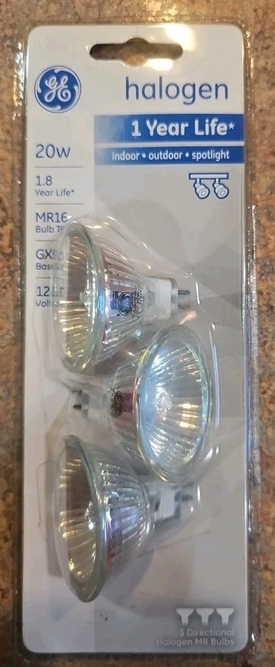 GE 3-Pk., 20-Watt 12V MR16 GX5.3 Standard Flood Light Bulb -85289 - Image 1 of 1