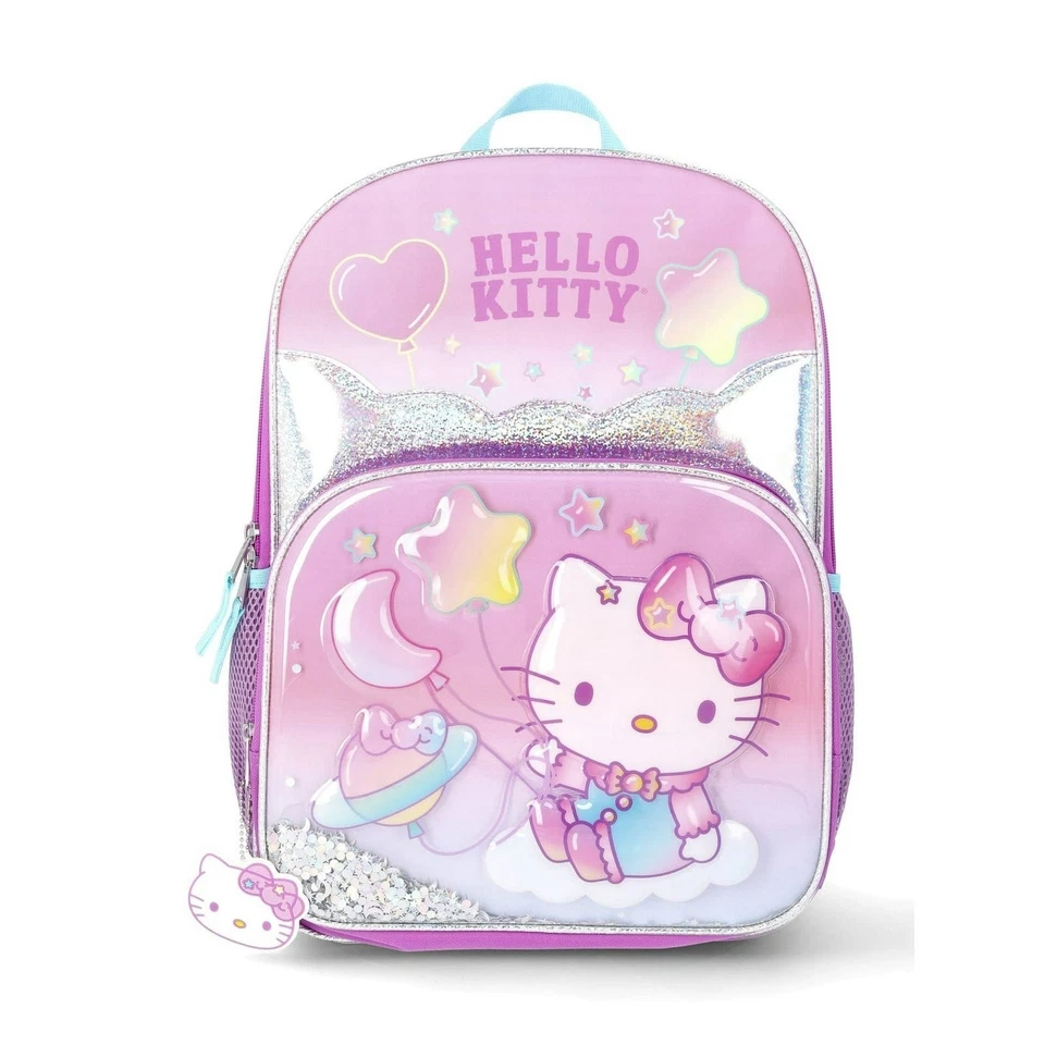 Hello Kitty "On A Cloud " 17" Graphic Backpack and Keychain - Image 1 of 1