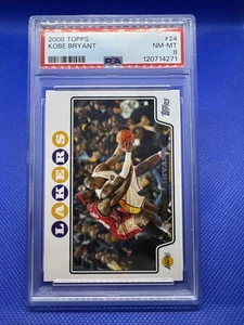 KOBE BRYANT 2008 TOPPS #24 PSA 8 NM-MT ICONIC MATCHUP LeBRON on KOBE - Picture 1 of 4