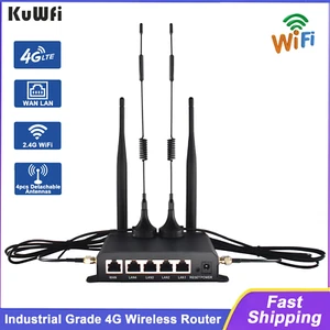 KuWFi 4G LTE Router 300Mbps Wireless WiFi Router 4pcs Detachable Antennas with W - Zdjęcie 1 z 27