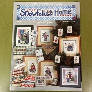 Snowfolks at Home snowman cross stitch pattern booklet Jeanette Crews 22139 - Picture 1 of 10