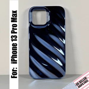 Case for iPhone 13 Pro Max - Metallic Blue | Mirrored 3D Water Ripple | Slim Fit - Picture 1 of 15