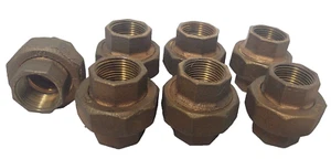 🔥 (7PCS NEW) BRONZE UNION 3/4" NPT Female Pipe Fitting Made in the USA - Picture 1 of 2