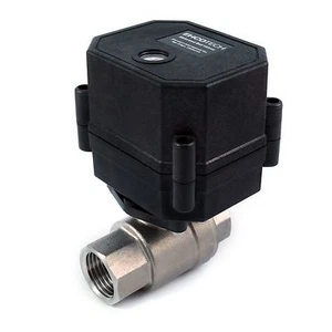 1/2" Motorized Ball Valve N/O 9V 12V to 24 VDC/VAC 2-wire Stainless SS EPDM  - Picture 1 of 4