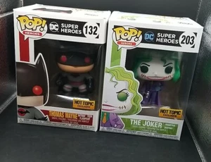Funko Pop Heroes: Thomas Wayne (Batman) & Martha Wayne (Joker) Hot Topic Vaulted - Picture 1 of 8