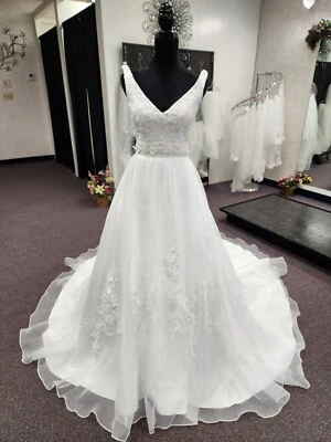 Vestido de novia/vestido de novia Mary's Bridal 6220 blanco talla 6 Foto 1 de 4