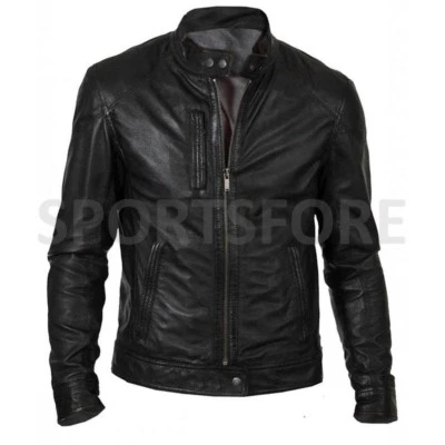 New Genuine Top Quality Waterproof Windproof Men Leather Jacket - Image 1 of 4