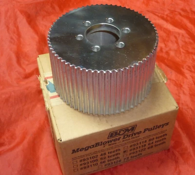 NOS vintage B&M Mega Blower Pulley 93118 64 Tooth Foto 1 de 4