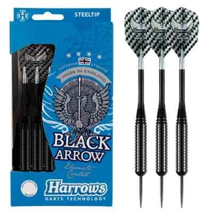 Harrows Black Arrows Precision Brass Barrels & Graphlite Flights Darts - Picture 1 of 3