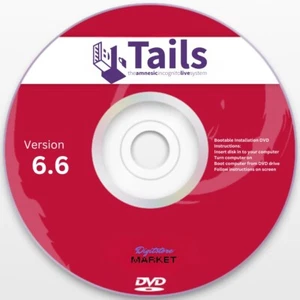 Tails 6.6 64bit Live Bootable CD DVD Linux Operating System - Picture 1 of 5