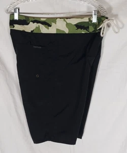 Sauvage Made in USA Board Shorts 10 1/2" IS - Black / Camo  - Sz 32* - Picture 1 of 8