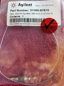 AGILENT 01090-87610, Tubing, stainless steel, 0.12 mm id, 280 mm, with fittings - Imagen 1 de 2