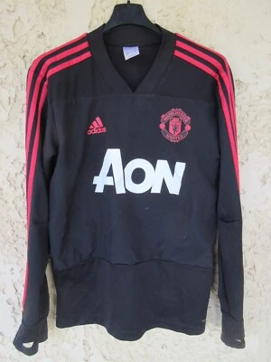 Maillot football training MANCHESTER UNITED Adidas shirt AON manches longues S - Photo 1/4