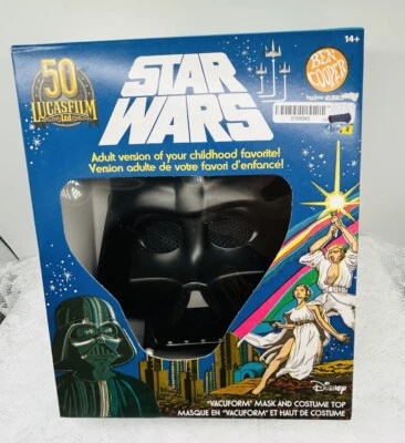 Ben Cooper Star Wars Darth Vader Costume Adult One Size Rubies 50th New - Image 1 of 4