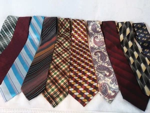 Lot of 10 Mens Neck Ties Michael Kors, Moulin Rouge, Apt 9, VanHeusen, etc- Silk - Picture 1 of 12