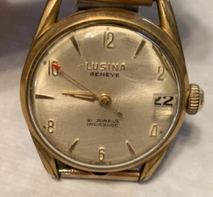 Lusina Geneve winding Wristwatch 21 Jewels AS-IS Condition To restore - Picture 1 of 10