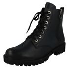 Ladies Remonte Zip & Lace Up Fastening Casual Ankle Boots - D8671