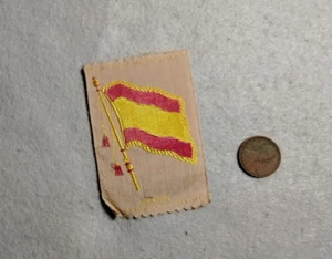 Small Spanish embrodiered souvenir flag patch , "Spanje" bottom, very intricate - Picture 1 of 2