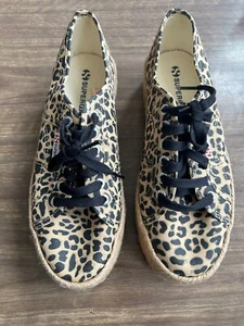 Superga women's leopard platform trainer, size UK 8 - Picture 1 of 9