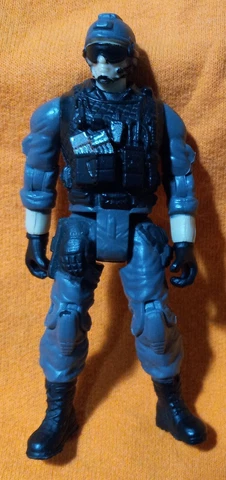 Chap Mei Dark Grey BDU Helmet Soldier Force 1:18 Scale 3-3/4" Action Figure Cover