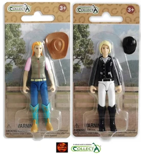 Female Rider Action Figure Western Cowgirl or Competition Rider by CollectA NEW - Foto 1 di 6