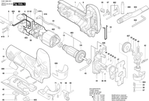 Bosch GST 90 E Stichsäge original Bosch Ersatzteile Liste 3601E8G001 - Bild 1 von 1