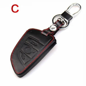 Holder Leather Remote Fob Bag Car Key Cover Case Shell For BMW X1 X3 X4 X5 X6  - Picture 1 of 5