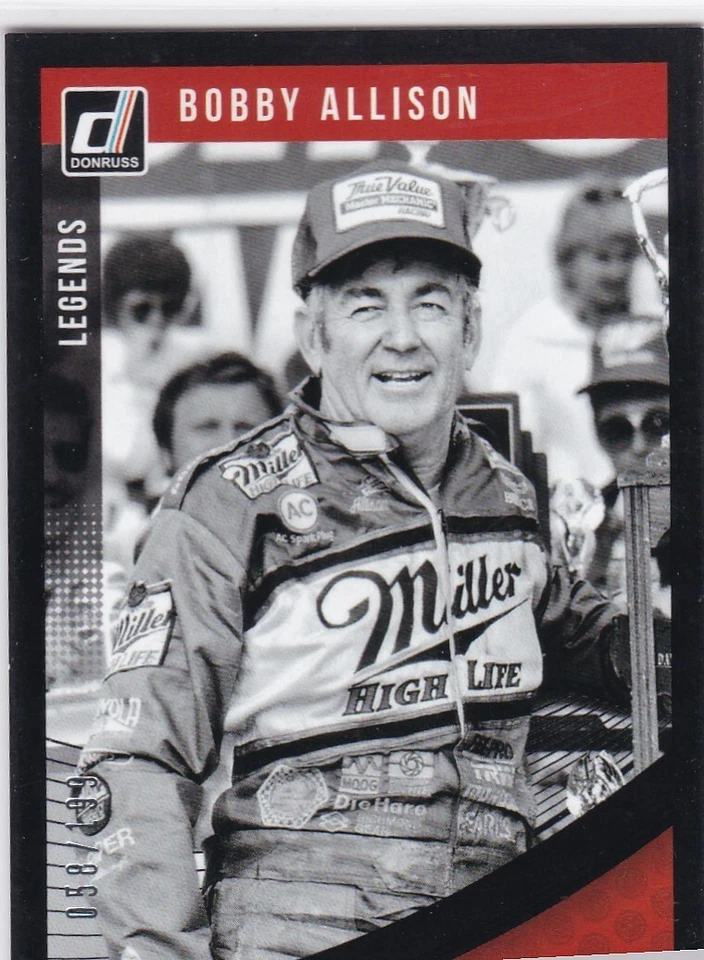 2019 Donruss Racing NASCAR Legends BLACK Parallel #168 Bobby Allison #58/199 - Image 1 of 1