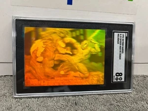SGC 8 1993 Marvel Universe Series 4 H-IV Spider-Man vs Venom 3D Hologram RARE Z1 - Picture 1 of 2