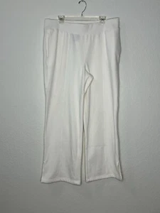AVIA Plush Pant White Elastic Waist Wide Legged Sweat Pants Sz XL (16-18) READ - Picture 1 of 11